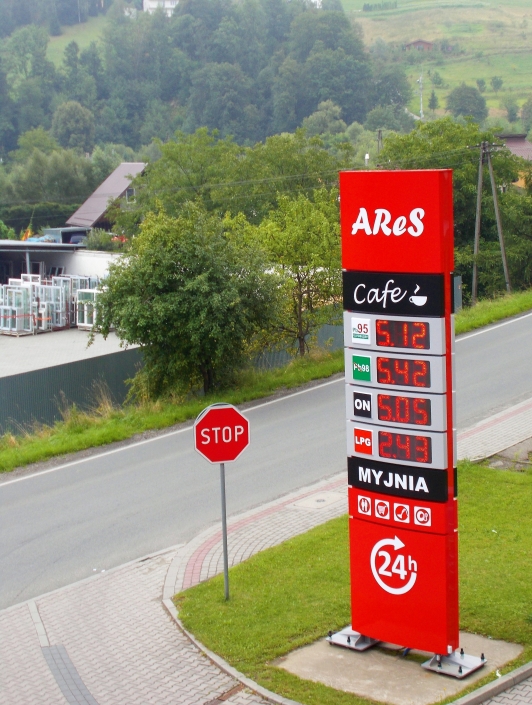 reklamy dla stacji paliw samantonio