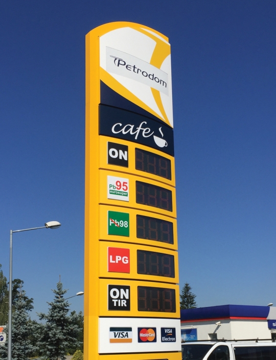 reklamy dla stacji paliw samantonio