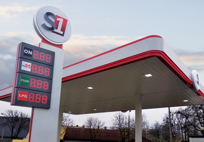 reklamy dla stacji paliw samantonio